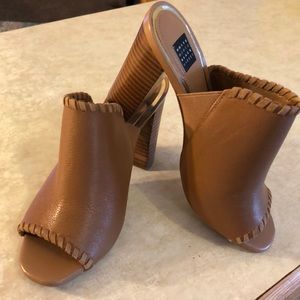 WHBM tan mules, size 7